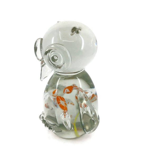 Vintage Other - Vintage Art Glass Owl Paperweight Controlled Bubbl